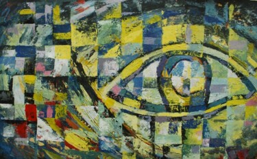 Pittura intitolato "inner eye [acrylic…" da Terra Bantu, Opera d'arte originale, Olio