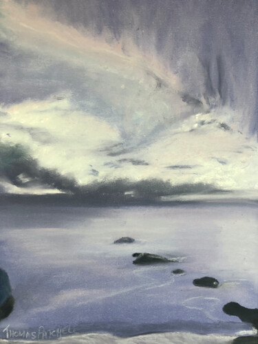 Painting titled "Seascape #2" by Thomas Patchell, Original Artwork, Pastel