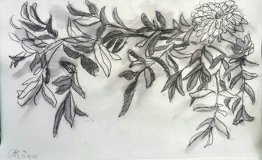 Drawing titled "Branches" by Thomas Rodet, Original Artwork, Ink