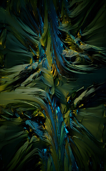 Arts numériques intitulée "Emerald" par Thomas Seebauer (FractopiaArt), Œuvre d'art originale, Peinture numérique Monté sur…