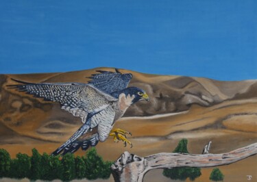 Картина под названием "Falcon" - Thomas Svoboda, Подлинное произведение искусства, Масло