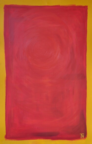 Schilderij getiteld "Red Sun" door Thomas W. Nordmeier, Origineel Kunstwerk, Acryl