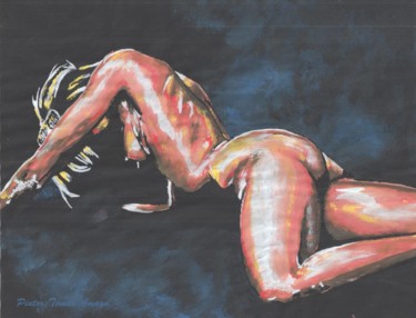 Pittura intitolato "Desnudo Hermoso" da Thommy, Opera d'arte originale, Tempera
