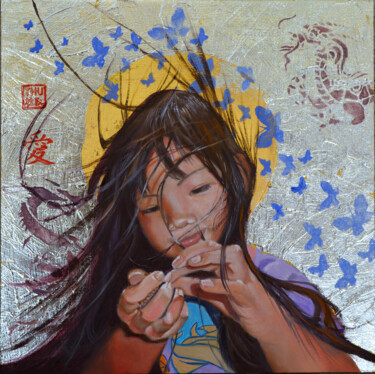 Malerei mit dem Titel "A discovery" von Thu Nguyen, Original-Kunstwerk, Öl