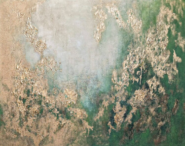 Malarstwo zatytułowany „"EMERALD DREAMS"” autorstwa Tiana Karapetian, Oryginalna praca, Akryl Zamontowany na Drewniana rama…