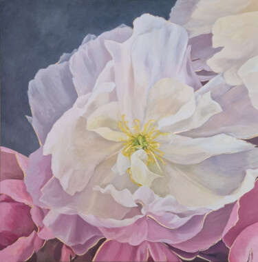 Malarstwo zatytułowany „"MELODY OF FLOWERS"” autorstwa Tiana Karapetian, Oryginalna praca, Akryl Zamontowany na Drewniana ra…