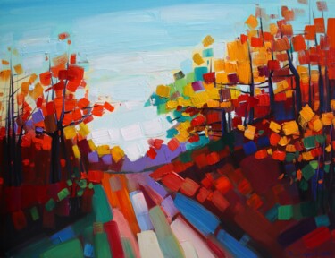 Painting titled "Autumn mood" by Tigran Avetyan, Original Artwork, Oil