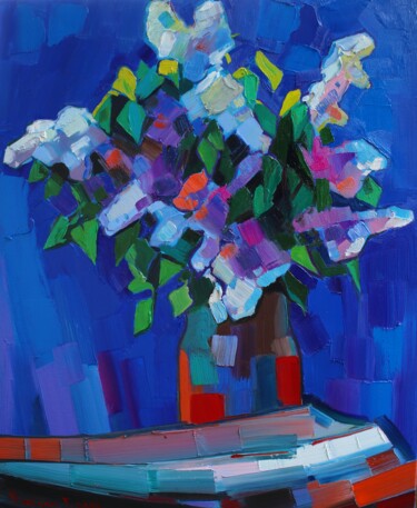Pittura intitolato "Lilacs" da Tigran Avetyan, Opera d'arte originale, Olio