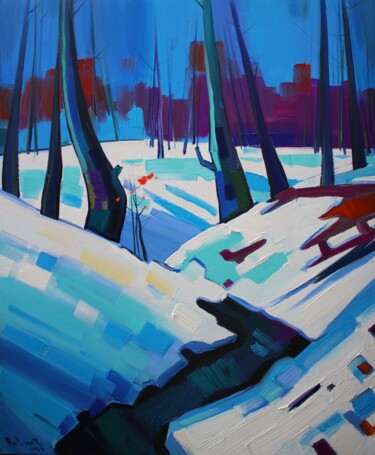 제목이 "Winter landscape #5"인 미술작품 Tigran Avetyan로, 원작, 기름