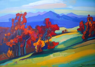 제목이 "Autumn landscape #3"인 미술작품 Tigran Avetyan로, 원작, 기름