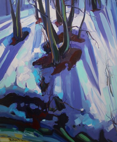Painting titled "Winter mood_3" by Tigran Avetyan, Original Artwork, Oil