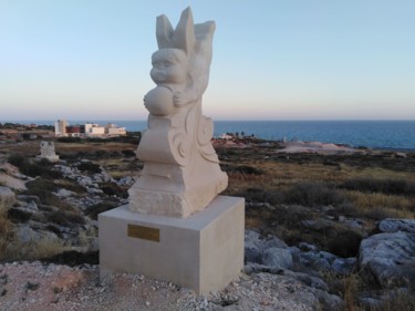 Скульптура под названием "Angel,s game(new fo…" - Tigran Harutyunyan, Подлинное произведение искусства, Камень