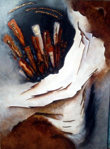 Peinture intitulée "L'Eclat d'une torna…" par Tilou, Œuvre d'art originale, Huile