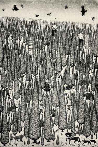Отпечатки и Гравюры под названием "Tales of the Forest" - Tim Southall, Подлинное произведение искусства, Травление