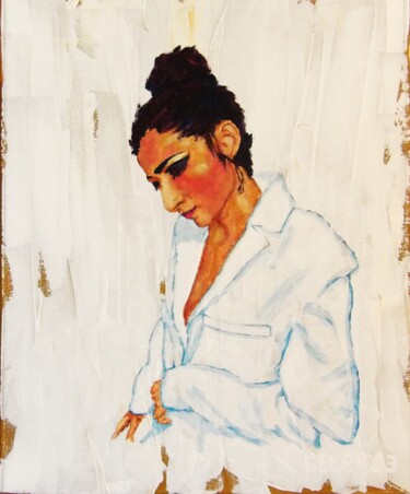 Pintura intitulada "White Jacket" por Timothy Seery, Obras de arte originais, Acrílico