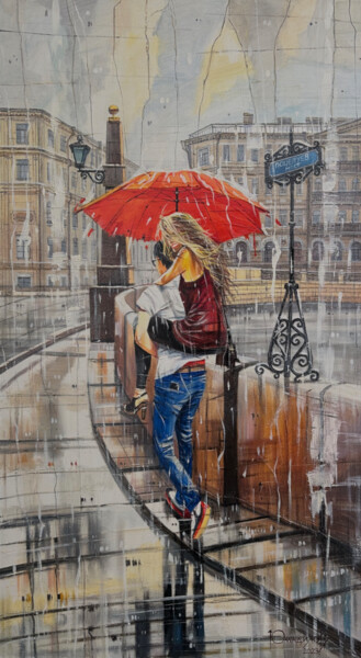 绘画 标题为“"A couple.Kissing b…” 由Timur Yumadilov, 原创艺术品, 油