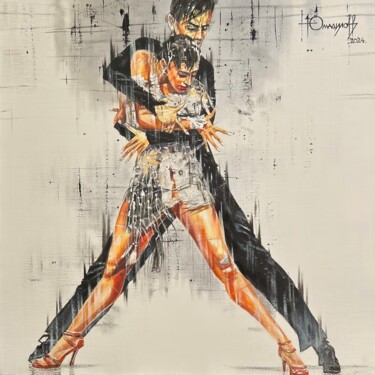 Schilderij getiteld "Silver rumba" door Timur Yumadilov, Origineel Kunstwerk, Acryl