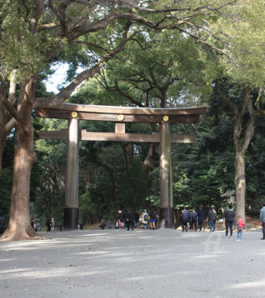 "Meiji Shrine Gate" başlıklı Fotoğraf Tina Lane tarafından, Orijinal sanat, Dijital Fotoğrafçılık