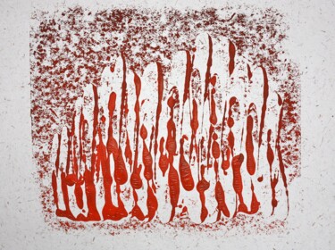 Printmaking titled "Brown and Orange" by Tina Lane, Original Artwork, Monotype