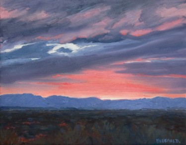 Painting titled "April Sunrise III,…" by Tina Bluefield, Original Artwork, Oil