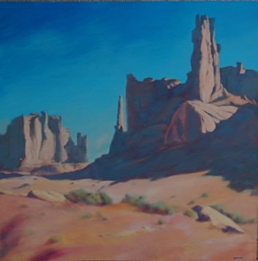 Painting titled "COMING INTO ARCHES…" by Tina Bluefield, Original Artwork, Oil