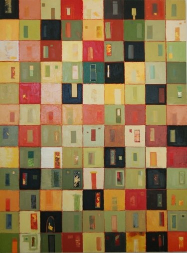 Pittura intitolato "108 DOORWAYS" da Tina Bluefield, Opera d'arte originale, Olio