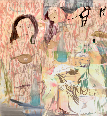 Pintura titulada "maitai variant 2" por Tinge, Obra de arte original, Acuarela