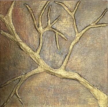 Malarstwo zatytułowany „Gold Branch” autorstwa Tiphanie Canada, Oryginalna praca, Akryl