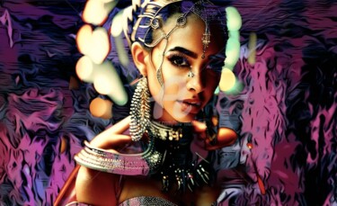 Digital Arts titled "ANAE" by Tira Montrese, Original Artwork, AI generated image Mounted on Wood Stretcher frame
