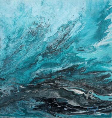 Ζωγραφική με τίτλο ",,Storm-1''" από Irina Tischenko, Αυθεντικά έργα τέχνης, Ακρυλικό Τοποθετήθηκε στο Ξύλινο φορείο σκελετό