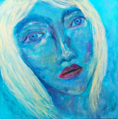 "Once in a blue mood" başlıklı Tablo Tissa tarafından, Orijinal sanat, Akrilik