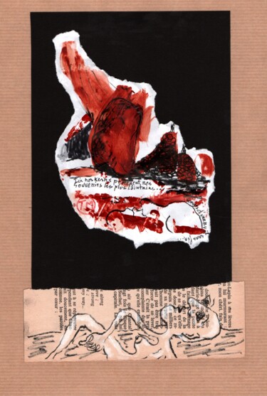 Рисунок под названием "Paysages désolés…" - Titi Montana, Подлинное произведение искусства, Акрил