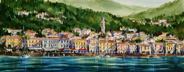 Pittura intitolato "Menaggio (lago di C…" da Tito Fornasiero, Opera d'arte originale, Acquarello
