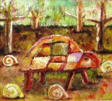 Pittura intitolato "tartaruga" da Tiziana Salvi, Opera d'arte originale