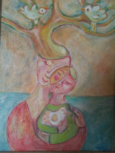 Pittura intitolato "amore" da Tiziana Salvi, Opera d'arte originale