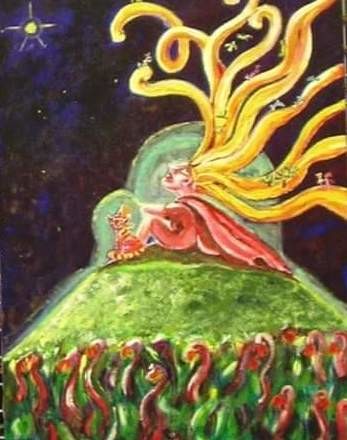 Pittura intitolato "stelle" da Tiziana Salvi, Opera d'arte originale