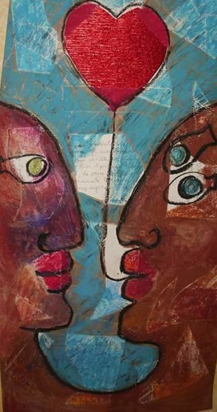 Pittura intitolato "amore d'aria" da Tiziana Salvi, Opera d'arte originale