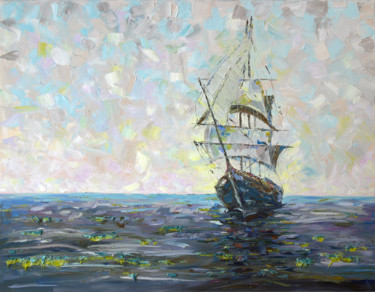 Painting titled "Sea wanderer" by Tetiana Kushnirova, Original Artwork, Oil