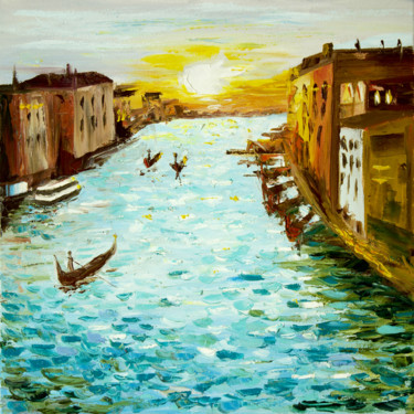 Pintura intitulada "Quiet Venetian morn…" por Tetiana Kushnirova, Obras de arte originais, Óleo