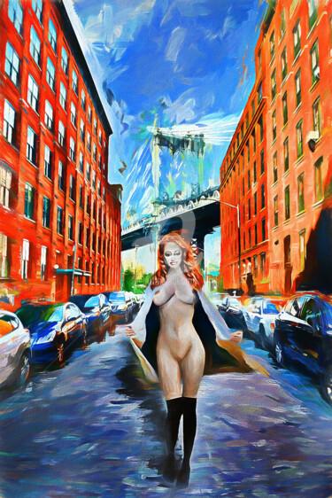 Arts numériques intitulée "Brooklyn girl" par Tobias Ginski, Œuvre d'art originale, Peinture numérique