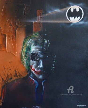 Schilderij getiteld "Joker" door Tolliac, Origineel Kunstwerk, Acryl