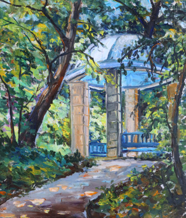 Pittura intitolato "утро в парке" da Irina Tolstikova, Opera d'arte originale, Olio