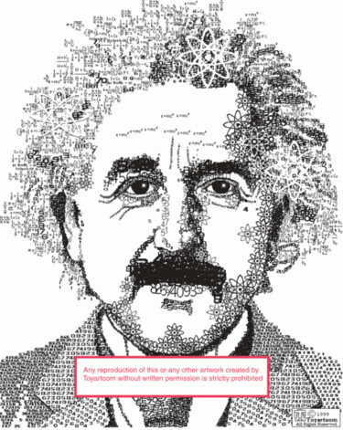 "TomArtCom’s Einstein" başlıklı Dijital Sanat Tom Chavez tarafından, Orijinal sanat
