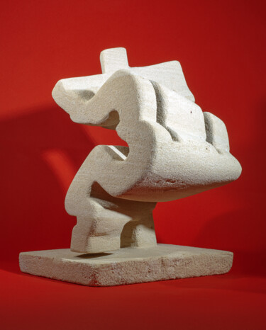 Sculpture titled "La danse du géant" by Tom Sturm, Original Artwork, Stone