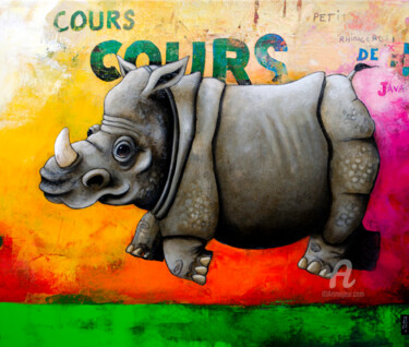 Peinture intitulée "Cours Cours Petit R…" par Toma, Œuvre d'art originale, Acrylique