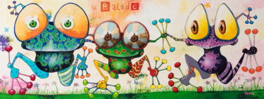 绘画 标题为“La Balade” 由Toma, 原创艺术品, 丙烯 安装在木质担架架上