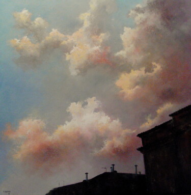 Peinture intitulée "Un cálido atardecer" par Tomás Castaño, Œuvre d'art originale, Huile