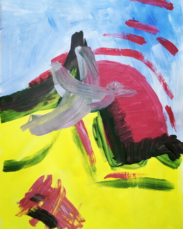 Painting titled "Fly High" by Tomas Mudra, Original Artwork, Acrylic