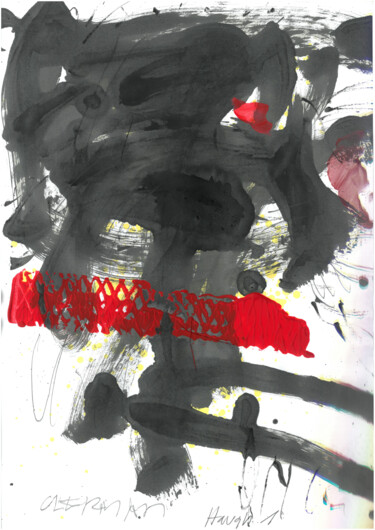 Картина под названием "HARGH 1" - Tomasz Czermiński, Подлинное произведение искусства, Пигменты