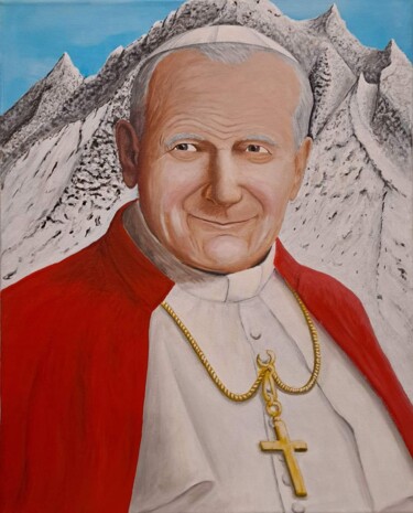 Painting titled "Papa" by Tomasz Krzysztof Nowak, Original Artwork, Acrylic